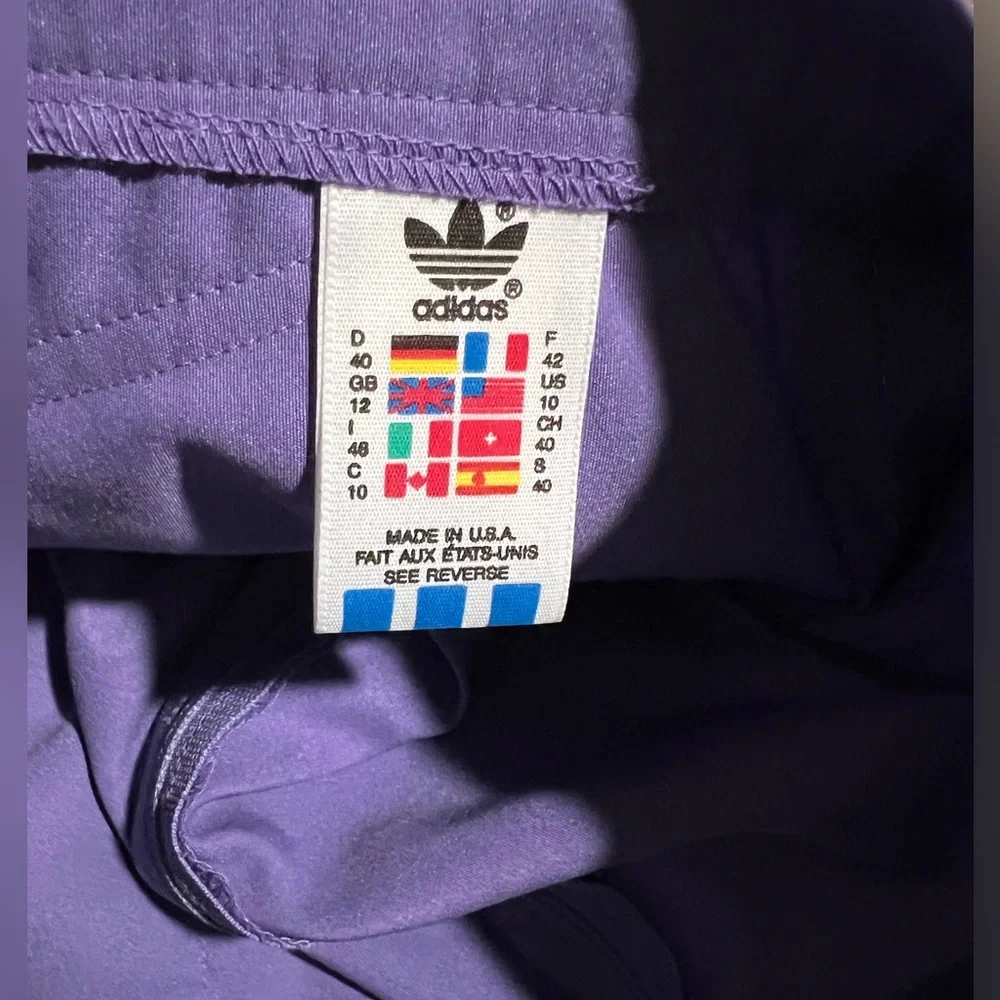 Vintage Adidas Women's Purple Pleated Skirt - Picture 3 of 4